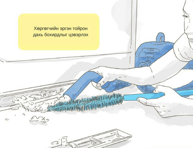 хөргөгч гадна талын цэвэрлэгээ